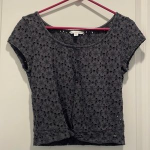 Women’s American Eagle Cropped Shirt Lace